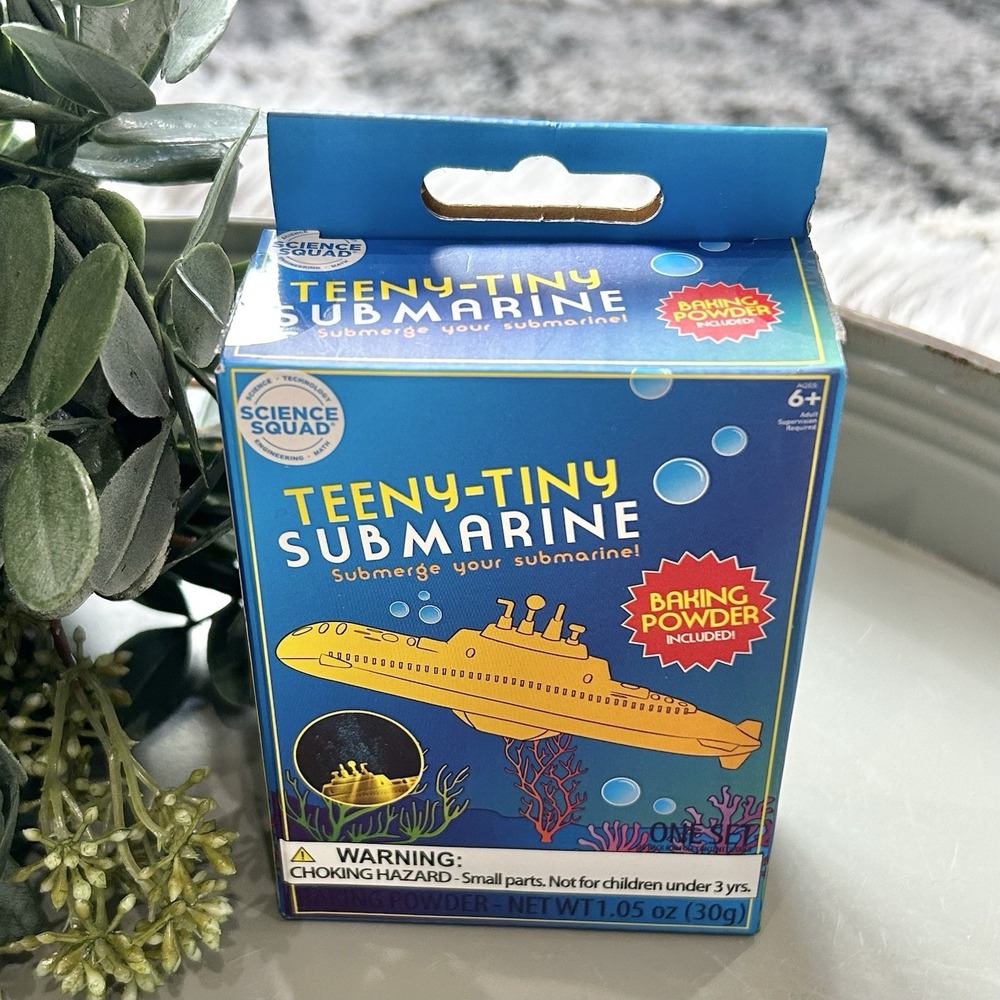 Science Squad Teeny-Tiny Toy Submarine Kit New In Box Includes Baking Powder